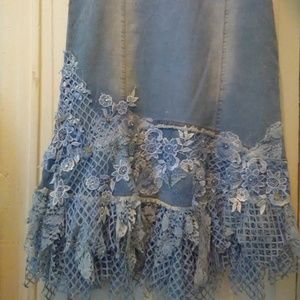 White Washed Denim Skirt